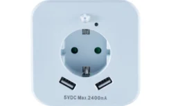 Luce Notturna InnTec LED Con Sensore Di Movimento, Presa Di Corrente E Prese USB