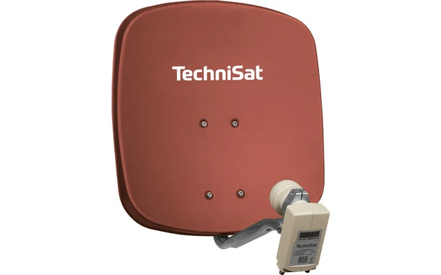 TechniSat DigiDish 45 Antenna Satellitare (doppio LNB Universale) Rosso Mattone - immagine 4