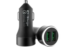 Caricatore Rapido Berger USB-Dual KFZ 12 V / 24 V 3 A