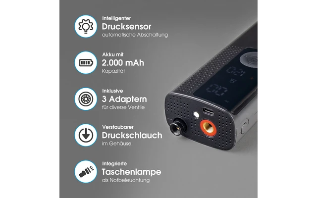 Xlayer Mobile Battery Compressore D'aria 8,0 Bar 2.000 MAh - immagine 3